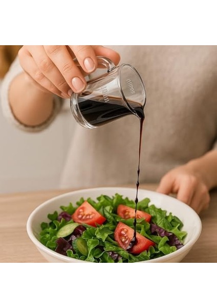 6’lı Cam Sosluk Seti – 100 ml Ölçekli Kulplu Sos Kabı, Şeffaf Mini Ölçü Bardağı, Kahvaltı, Tatlı ve Mutfak Sunumları Için modelleri