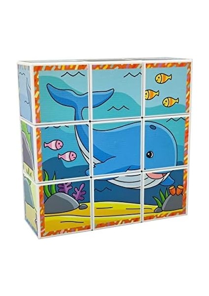 Deniz Hayvanları 3D Manyetik Puzzle (9 Mıknatıslı Küp 6 Yapboz) fiyatları