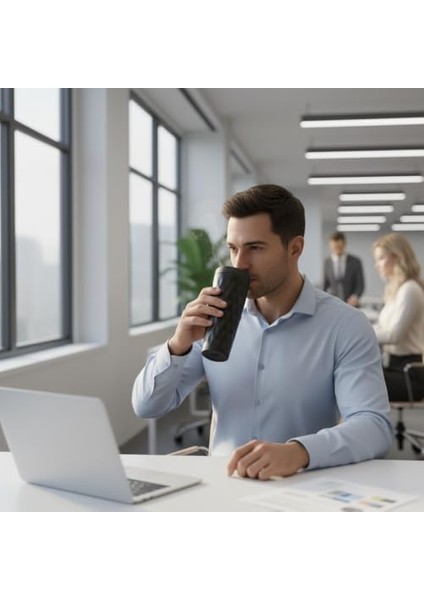 Paslanmaz Çelik Termos Kupa 400 ml | Petek Desenli, Vakum Yalıtımlı | 4-6 Saat /soğuk Tutma | Kilitli Kapak, Bpa Içermez | Seyahat, Ofis, Spor Için fiyatları