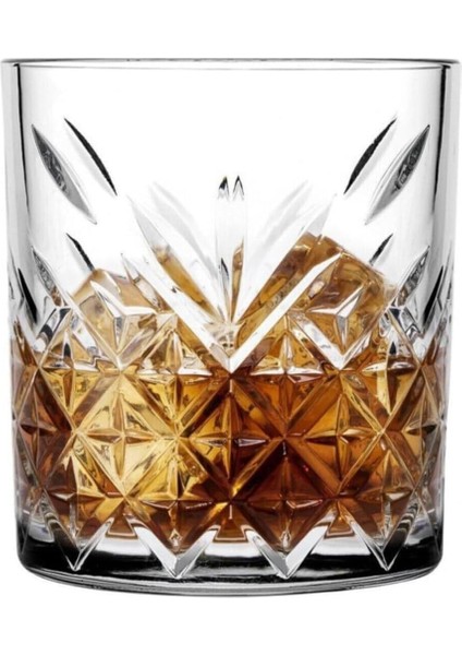 12 Adet Lüx Viski Bardağı Timeless Kristal Dekorlu Bardak Takımı