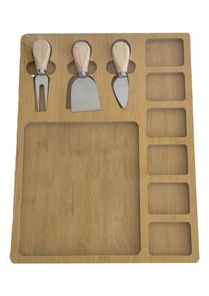 Ahşap Peynir Servis Seti ve 3 Peynir Bıçağı fiyatları