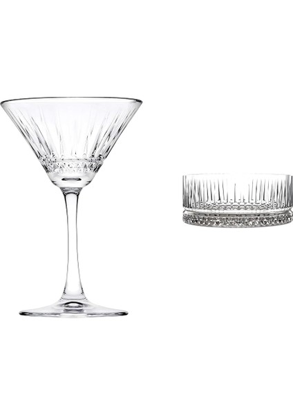 Kokteyl Kadehi, 4&apos;lü, 220 cc ve Çerezlik Kase, 2 Parça, Şeffaf, 515 cc