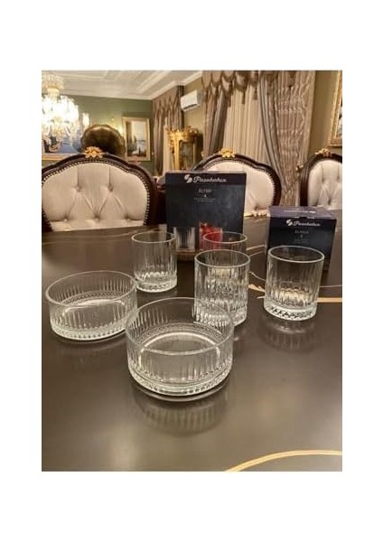 Keyif Seti 4 Meşrubat Bardağı ve 2 Adet Çerezlik 6 Parça FMA05219 FMA03021 modelleri