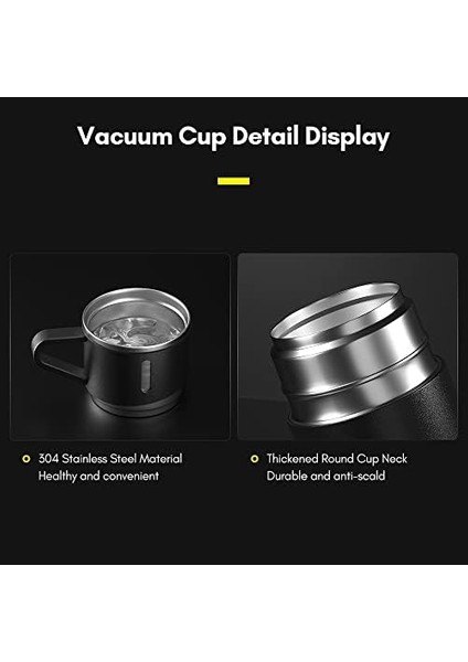 Çift Katmanlı Paslanmaz Çelik Vakum Yalıtımlı Su Şişesi Kahve Kupa Termal Şişe 12H ve Soğuk Tutar Sızdırmaz Ev Ofis Açık Seyahat Için Uygun