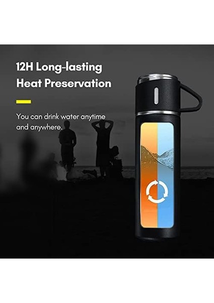 Çift Katmanlı Paslanmaz Çelik Vakum Yalıtımlı Su Şişesi Kahve Kupa Termal Şişe 12H ve Soğuk Tutar Sızdırmaz Ev Ofis Açık Seyahat Için Uygun modelleri