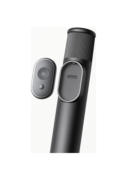 Selfie Çubuğu Mini, Alüminyum, Akıllı Telefon Uyumlu, Siyah, Bluetooth Uzaktan Kumandalı, 155G, 52CM Uzatılabilir, Model 66759