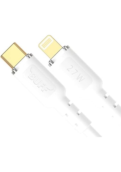 BL67 Pd 27W Type-C To Lightning 3.0A 1.2m Data ve Şarj Kablosu (Beyaz)