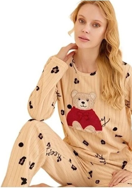 Serel Collection Kadın Pijama Takımı Sıcak Tutan Yumuşak Dokulu Uzun Kollu Konfor modelleri