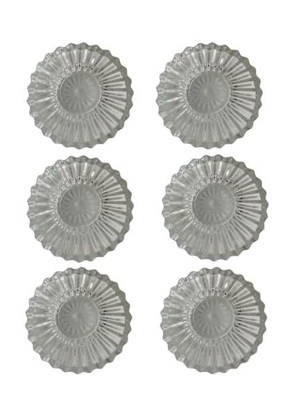 Mta -Tech 6’lı Yuvarlak Sunum ve Servis Tabakları, Tatlı, Meze, Kahvaltı, Çerez Için Şık Cam Tabaklar fiyatları