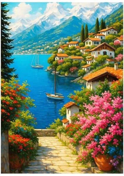 1000 Parça - Mountaın Lake Vıllage (Dağ Gölü Kasabası) fiyatları