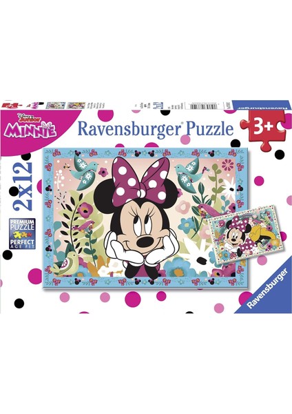 (76192) 2 x 12 Parça Puzzle Wd, Minnie modelleri