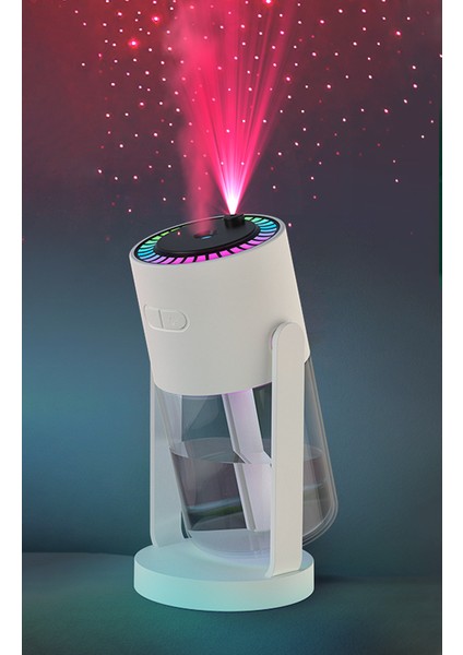 Mini Taşınabilir Lazer & Rgb Yıldız Işıklı Ultrasonik Hava Nemlendirici Araç / Ev Kullanımı, 280 ml modelleri