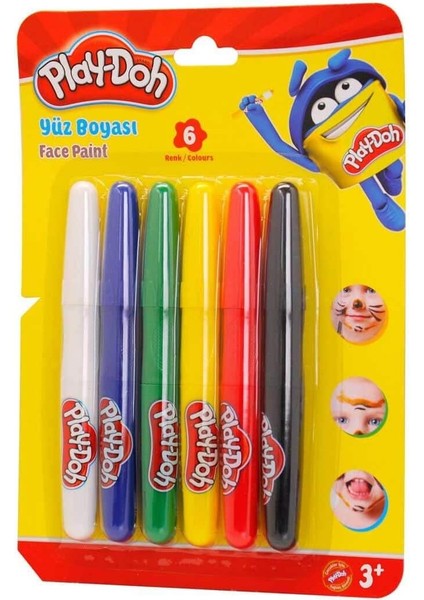 Play-Doh Yüz Boyası 6 Renk