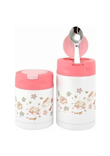 Çelik Içli Termos 350 ml Pembe Çelik Kaşık Ile TX-6129 fiyatları