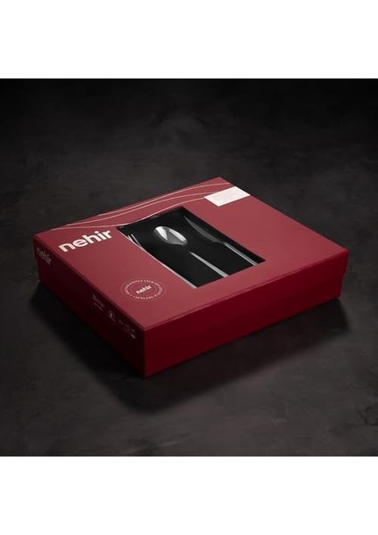 Nehir Altın Sade 12 Kişilik 84 Parça Çatal Kaşık Bıçak Takımı
