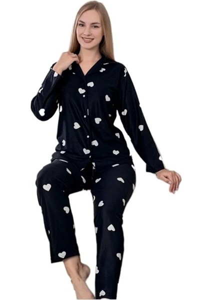 Serel Collection Kadın Pijama Takımı Sıcak Tutan Yumuşak Dokulu Uzun Kollu Konfor modelleri