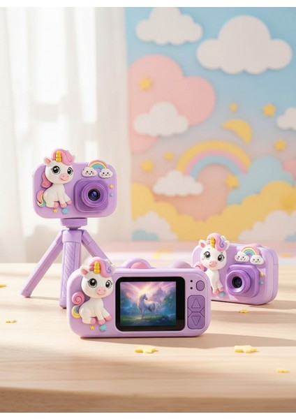 Çocuk Tasarımlı Çocuk Fotoğraf Makinesi – 48 Mp, 1080P Video, Dijital Zoom, Mini Tripodlu fiyatları