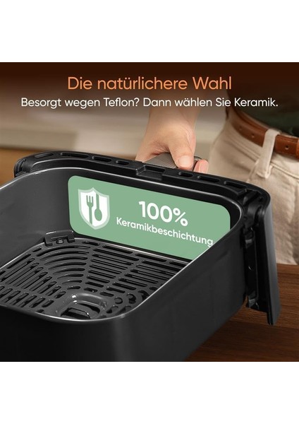 Cosorı Turbo Tower Pro 10.8l Çift Hazneli Seramik Airfryer – Dualblaze Teknolojisi,2 Yemek Aynı Anda!