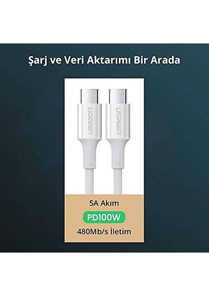 5A Type-C Şarj ve Data Kablosu 2 Metre