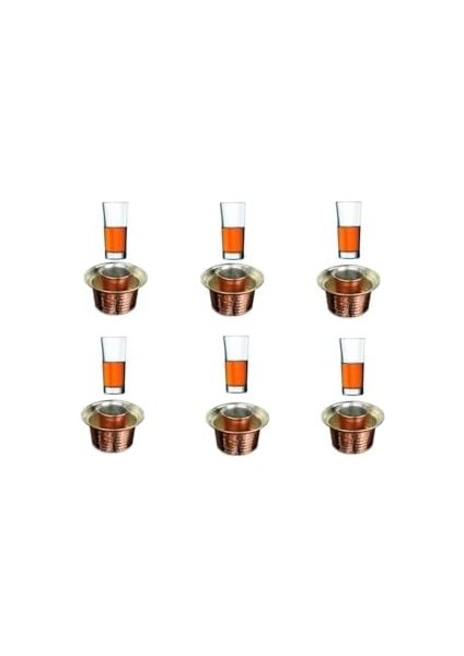 Rakı Bardağı ve Bakır Seti 12 Parça