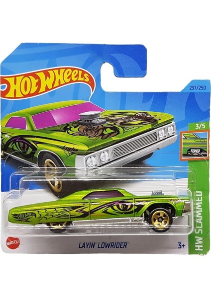 - Layin´lowrider - Hw Slammed 3/5 - HKJ08 - Short Card - Açık Yeşil Metalik - 2023 - 1:64