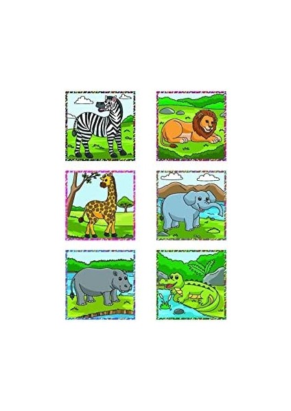 Hayvanları 3D Manyetik Puzzle (9 Mıknatıslı Küp 6 Yapboz) modelleri