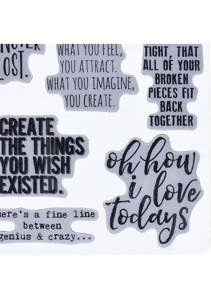 Anonim CMS252 Ponderings Tim Holtz Yapışkanlı Mühür, 17,8 x 21,6 Cm, Şeffaf