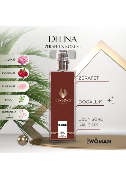 Delina Edp 50 ml – Çiçeksi Romantizm ve Meyvemsi Feminen Zarafet (K-006)
