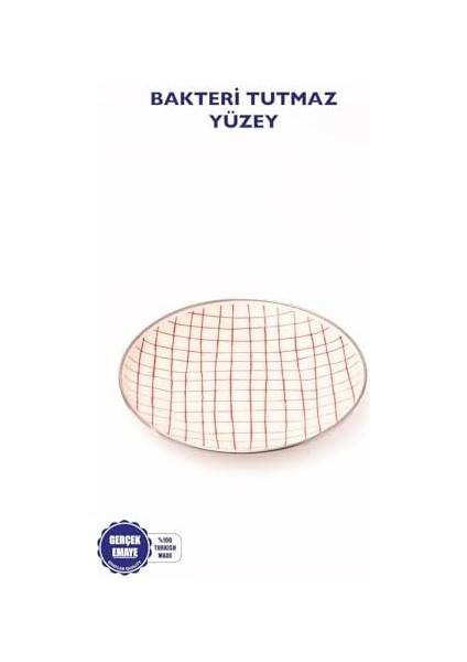 Cupid Kareli Tabak Pasta Sunum Tabağı 21 cm