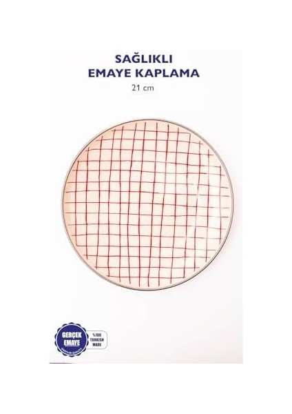 Cupid Kareli Tabak Pasta Sunum Tabağı 21 cm modelleri