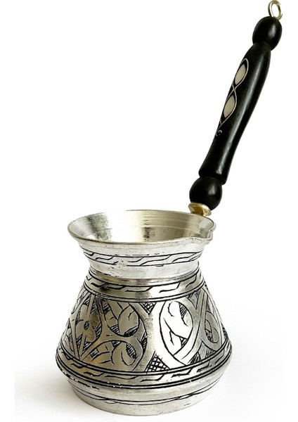 Anatolia Külhan Bakır Cezve Kalay Oyma Işçiliği 580ML No:3