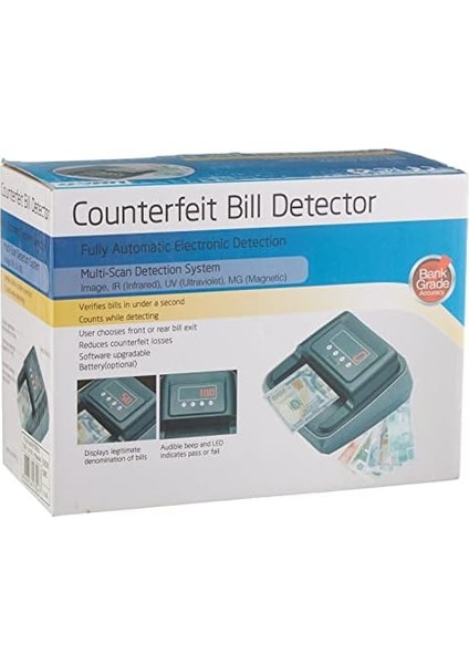 Uber 128-X Para Kontrol Makinası 4 Nokta Kontrollü, Kızıltesi Işık, Hız: Sn0.5 450G 138X128X74 Türk Lirası, Dolar, Euro Kontrol modelleri