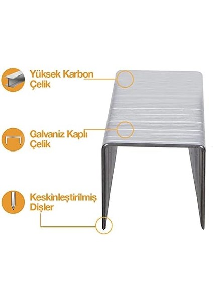 KBZ208 8mm 2500 Adet 200 Serisi Ağır Hizmet Tipi Zımba Teli