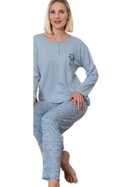 Mina Collection Kadın Pijama Takımı Uzun Kollu Yumuşak Dokulu Esnek ve Rahat Ev Giyim S/2xl modelleri