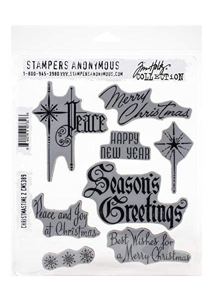 Tim Holtz – Anon Cling Rbbr Damga Seti Cmas #2, # 2