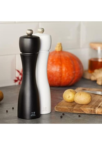 Tahiti Değirmen Seti Karabiber/tuz, Klasik Öğütme Derecesi Ayarı, Yükseklik: 20 Cm, Ahşap, Beyaz/siyah, 2/24277 fiyatları