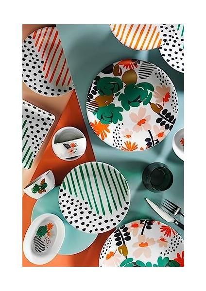 Porselen 12442 Zeugma 18 Parça 6 Kişilik Kahvaltı Takımı