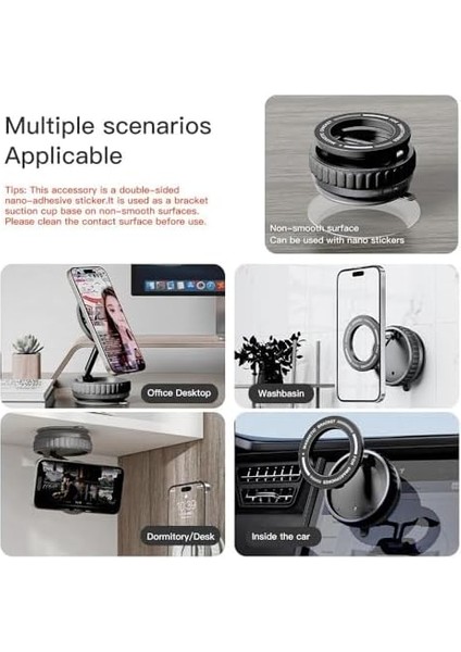 GA40 Mag-Safe Ultra Sağlam Vakumlu Mini Araç Telefon Tutucu Ev Spor Salonu Ayna fiyatları