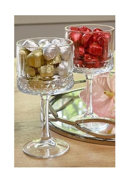 4 &apos;lü Sunumluk Ayaklı Kase 500 cc 001OA