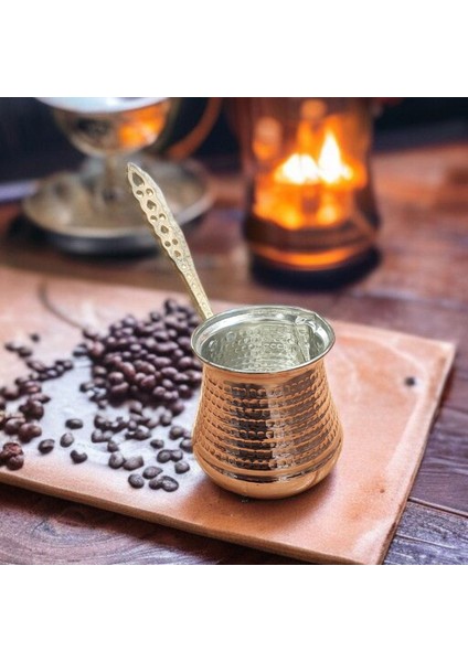 Bakır Cezve Kahve Maraş Dövmeli Bakır Cezve, Kahve Cezvesi, Kahve Pişirme Cezvesi Bakır Sütlük
