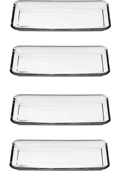 Grace Crystallin Servis Sunum Tabağı Kristal Cam 4 Adet 86653656AYBABASTORE