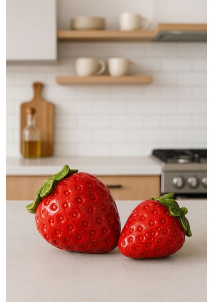 Dekoratif Polyester Çilek Yapay Meyve Obje Seti fiyatları