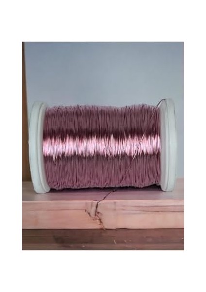 Filografi 0.30 MM(100GR-150M) Bakır Üstü Gümüş Kaplı Pudra Pembe Renkli Filografi Teli