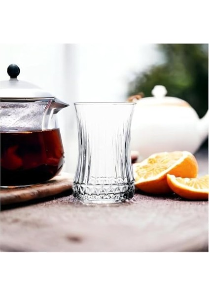 6’lı Kristal Desenli Cam Çay Bardağı Seti – 160 ml Ince Belli Modern Tasarım – Dayanıklı Cam Bardak – Şık ve Zarif Sunum Için Çay ve Kahve Bardağı modelleri