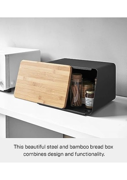 Tower Ekmek Kutusu, Paslanmaz Çelik, Siyah fiyatları