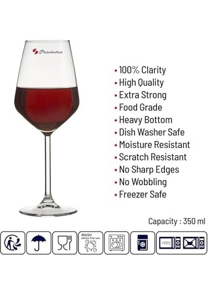 Paşabahçe Allegra Şarap Kadehı 350 cc 2&apos;li Hediyelik Kutu modelleri