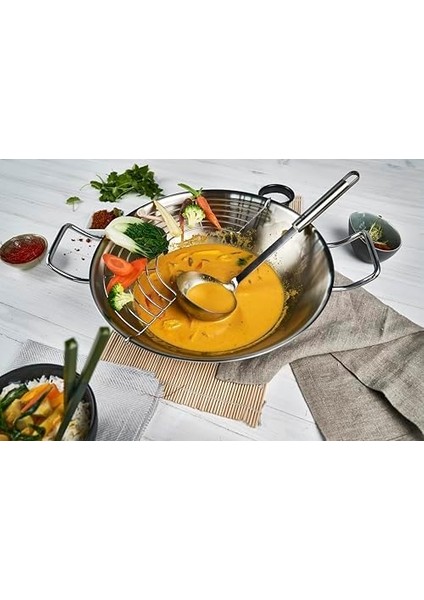 Plus Paslanmaz Çelik Cam Kapaklı Wok Tencere, Paslanmaz Çelik, Metalik Gri modelleri