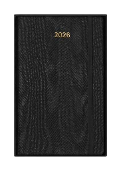 Özel Seri 12 Ay "prec Et Mamba" Haftalik Ajanda L Boy Yumuşak Kapak Siyah - Kutulu