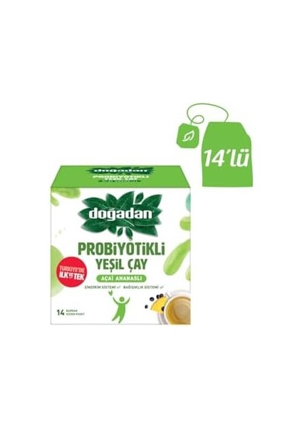 Probiyotikli Yeşil Çay Açai Ananaslı 14&apos;lü