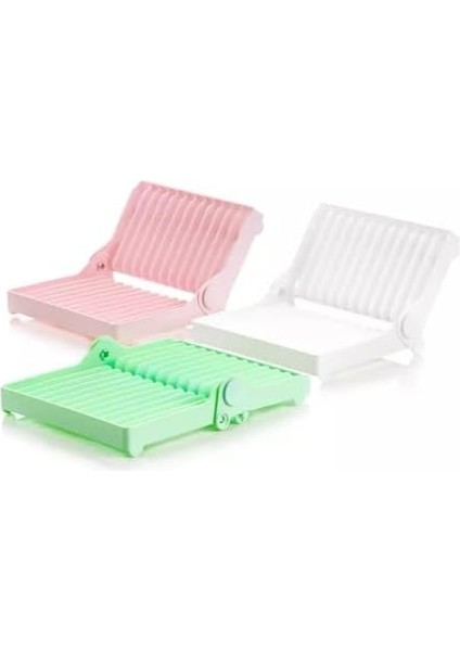 Katlanabilir Bulaşık Rafı, 12 Tabak Kapasiteli, 14-30 cm Uyumlu, Bpa Içermez, Pembe/beyaz/yeşil fiyatları